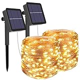 litogo [2 Pack] Guirnalda Luces LED Exterior Solar, 12m 120 LED Luces Solares...