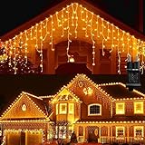 YOXISA Cortina Luces Navidad Exterior, 10M 480 LED Guirnalda Luces de Cascada, 8...