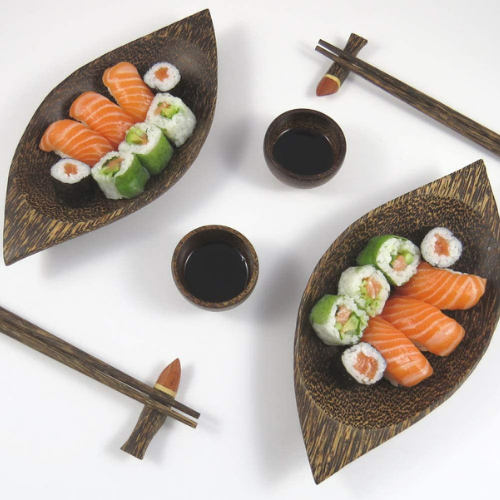 vajilla para sushi madera